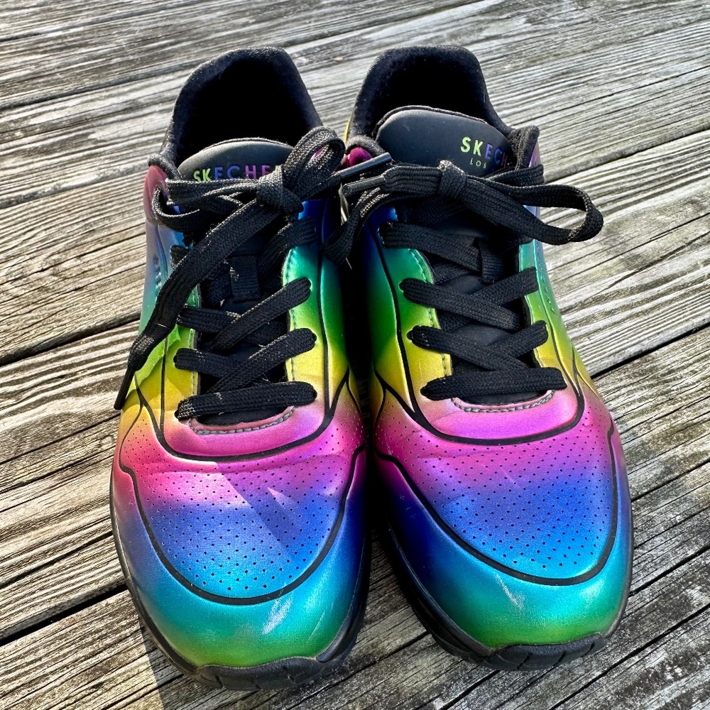 Women’s Skechers sneakers cosmic rainbow size 9